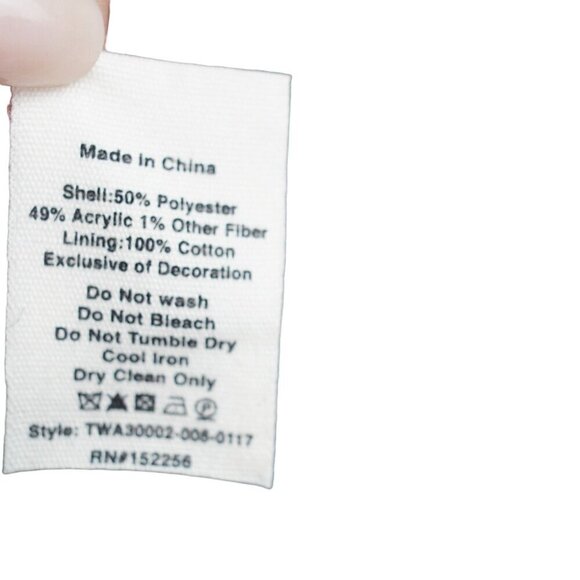 EUC Avec Les Filles Womens Tweed Open Front Blazer Jacket Size S - Picture 5 of 7